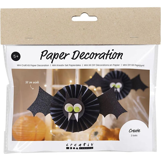 Mini Craft Kit Paper Decorations Halloween Bats