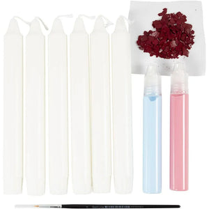Craft Kit Candle Decorating - Decorated Taper Candles