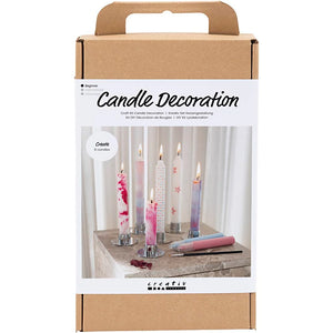Craft Kit Candle Decorating - Decorated Taper Candles