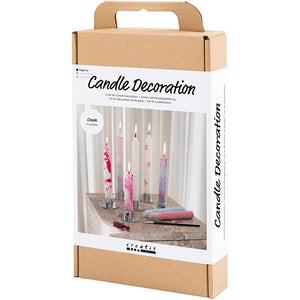 Craft Kit Candle Decorating - Decorated Taper Candles