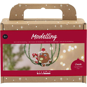 Mini Christmas Craft Kit - Clay Gingerbread Man 