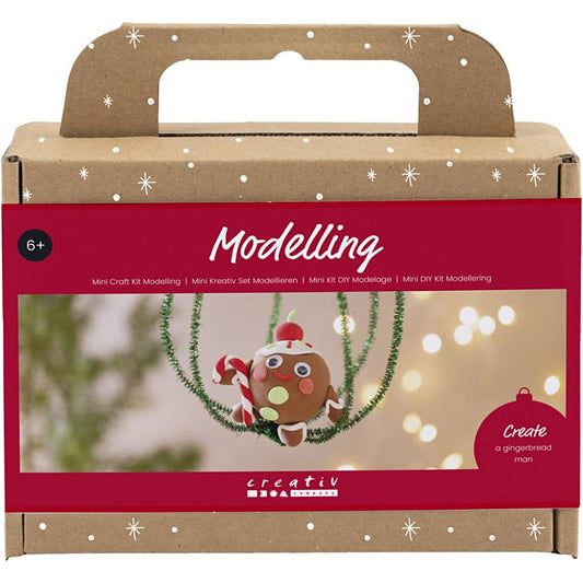 Mini Christmas Craft Kit - Clay Gingerbread Man 
