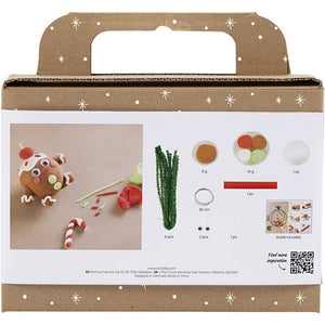 Mini Christmas Craft Kit - Clay Gingerbread Man 
