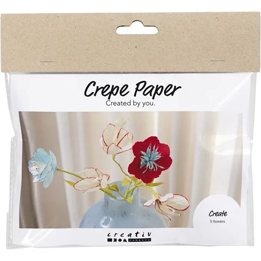 Mini Craft Kit Crepe Paper - Pastel Flowers