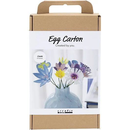 Craft Kit Egg Carton Flowers - Pastel Colours