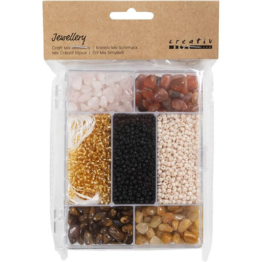 Craft Mix Jewellery Crystals - Assorted Brown Colours