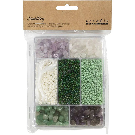 Craft Mix Jewellery - Green Crystals (Assorted)