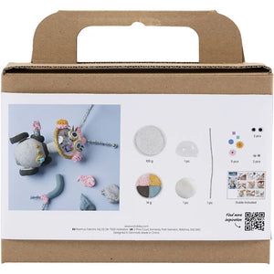 Creativ Mini Craft Clay Modelling Kit - Girl Robot (Grey/Pink)