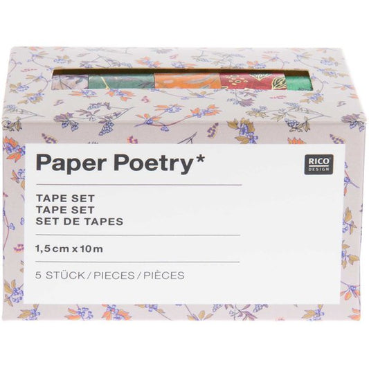 Paper Poetry Tape Set Funny Fall 5 pieces