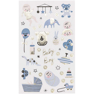 Paper Poetry Sticker Hello Baby Boy 4 sheets