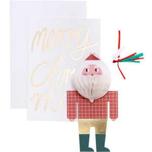 Paper Poetry card set with Santa Claus pop-up tag B6