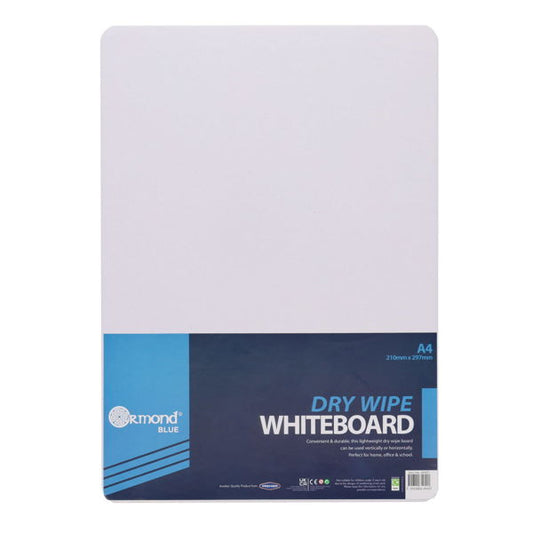 Ormond Blue A4 Dry Wipe Board - White