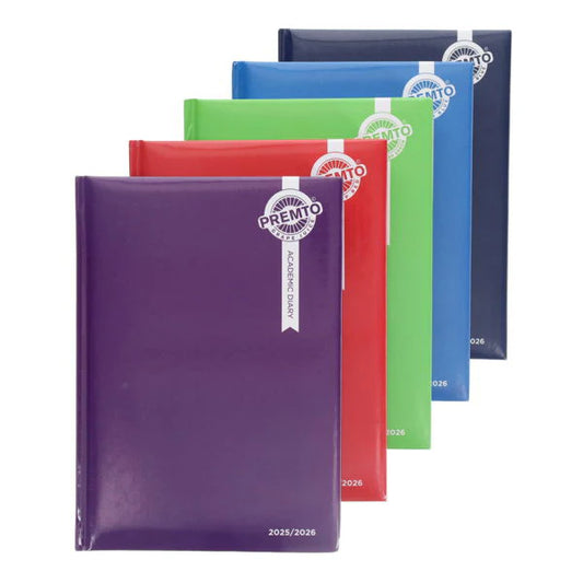 Premto 2025/2026 A5 Academic Diary - Page a Day (Assortment)