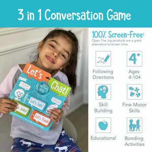 Open The Joy Lets Chat! 3-1 Talking Cards