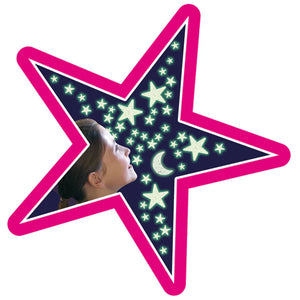 Glow Glitter Stars - 40 Moons & Stars (Assorted)