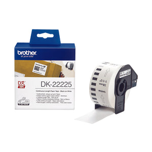 Brother DK22225 Continuous Paper Label W38mm Black on White DK22225