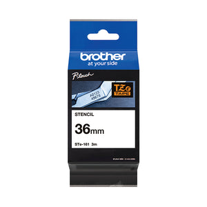 Brother P-Touch 36mm Black on White Labelling Tape 3m STE-161