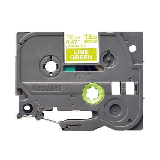 Brother TZe P-Touch Labelling Tape 12mm x 5m White on L/Green TZEMQG35