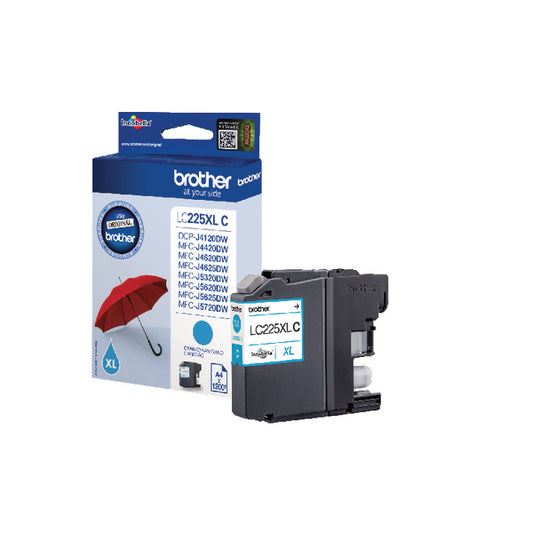 Brother LC225XLC Inkjet Cartridge High Yield Cyan LC225XLC