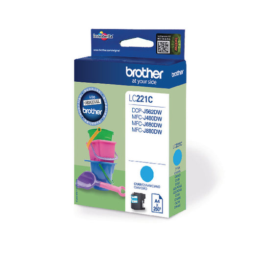 Brother LC221C Inkjet Cartridge Cyan LC221C