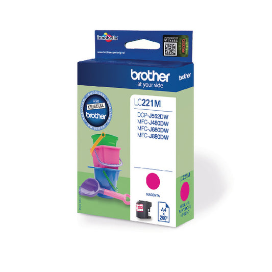 Brother LC221M Inkjet Cartridge Magenta LC221M