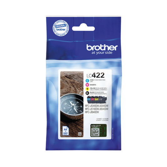 Brother LC422 Inkjet Cartridge Multipack CMYK LC422VAL