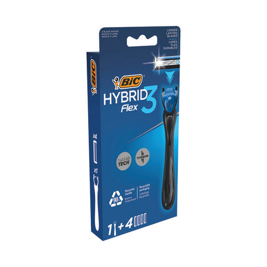 BIC FLEX3 HYBRID RAZOR+4 BLADES PK10