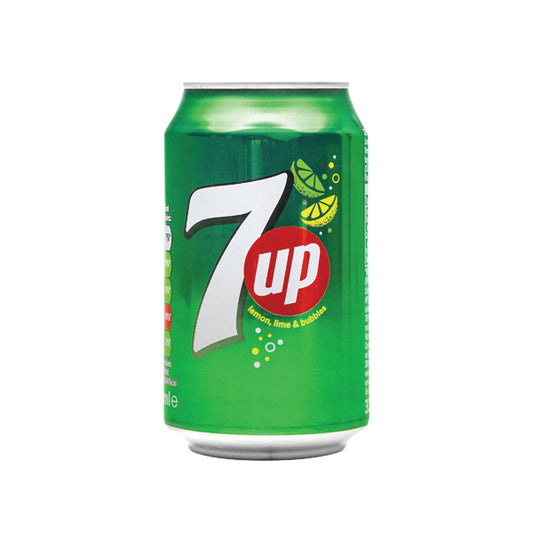 7-Up Lemon and Lime Carbonated Canned Soft Drink 330ml (Pack of 24) 402010