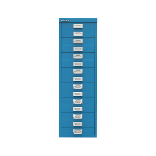 Bisley 15 Multidrawer Cabinet 279x380x860mm Azure Blue BY78741