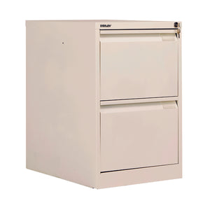 Bisley 2 Drawer Filing Cabinet Lockable 470x622x711mm Chalk BS2E/CHK