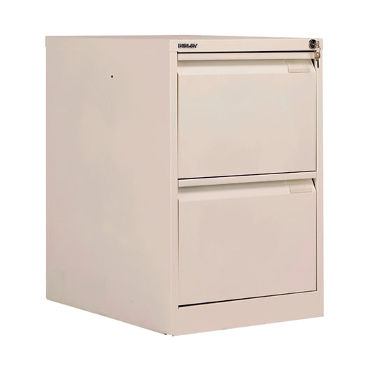 Bisley 2 Drawer Filing Cabinet Lockable 470x622x711mm Chalk BS2E/CHK