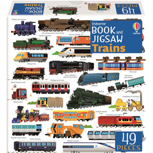 Book & 3 Jigsaws - Trains (49 Piece)