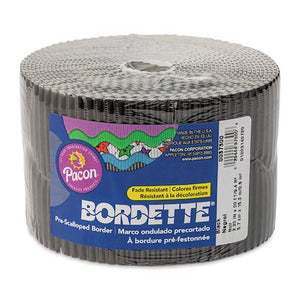 Bordette Scalloped - Black (57mm x 15m)