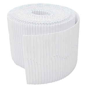 Bordette Scalloped - White  57mm x 15m