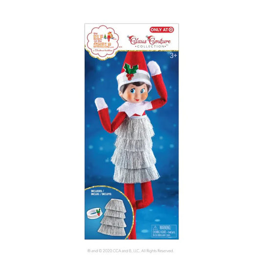 The Elf on the Shelf Claus Couture® - Tiny Tinsel Dress packaging box