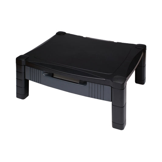 Contour Ergonomics Adjustable Monitor Stand with Drawer Black CE77685