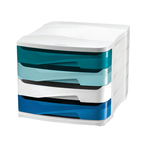 Riviera by CEP 4 Drawer Desktop Unit Multicoloured 1003940511