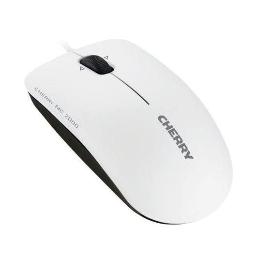 Cherry MC 2000 USB Wired Infra-red Mouse With Tilt Wheel Technology Pale Grey JM-0600-0