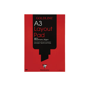 Clairefontaine Goldline A3 80 Sheet 50gsm Acid-Free Paper Layout Pad GPL1A3