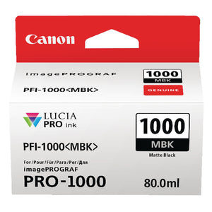 Canon PFI-1000MBK Inkjet Cartridge Matte Black 0545C001