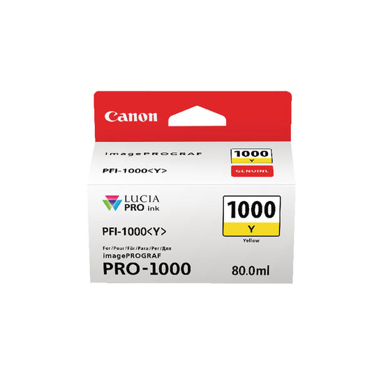 Canon PFI-1000Y Inkjet Cartridge Yellow 0549C001