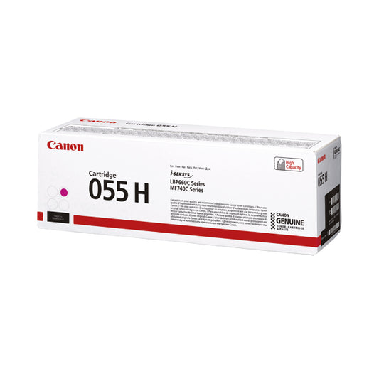 Canon 055H Toner Cartridge High Yield Magenta 3018C002