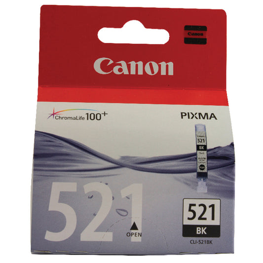 Canon CLI-521BK Inkjet Cartridge Black 2933B001