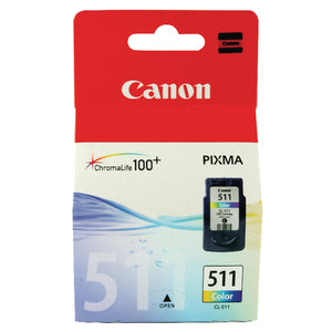 Canon CL-511 Inkjet Cartridge Tri-Colour Cyan/Magenta/Yellow 2972B001