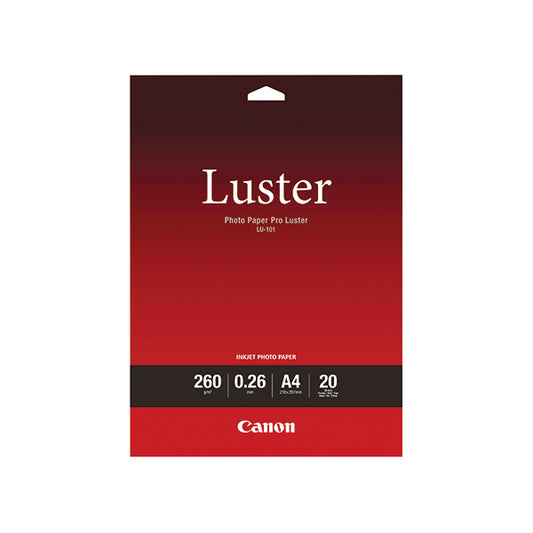 Canon A4 Pro Luster Photo Paper 260gsm (Pack of 20) 6211B006