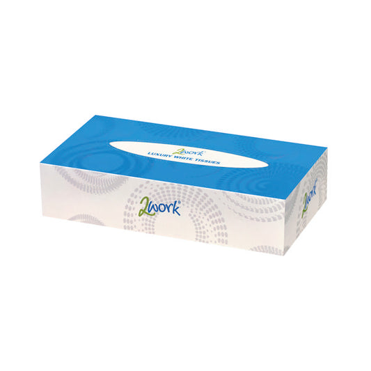 2WORK FACIAL TISSUES BOX 100 SH PK36