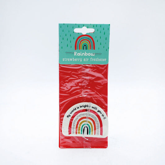 Car Air Freshener Rainbow Design Strawberry fragrance (Pack of 12) 457615