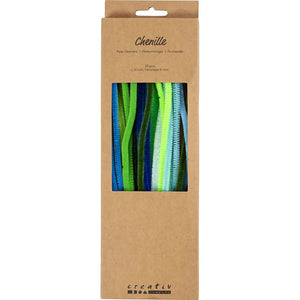 Chenille 30cm - Blue & Green (Pack of 25)
