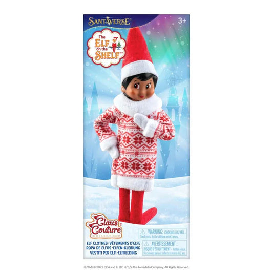 Elf on the Shelf - Claus Couture® Inline Sweater Dress front of packaging 