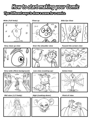Big Blank Comic Book For Kids